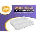 thumbnail image 5 of YBM Home White Mesh Drawer Organizer Tray for Kitchen and Desk Drawers  6” x 9” x 2”, 12 Pack, 5 of 10