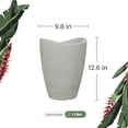 thumbnail image 3 of Ecobo 12.6 inches Eco-Friendly Round Pot Planter Onda Indoor/Outdoor use, Durable, Versatile & Lightweight, Designed by Brazilian Artisans, Contemporary All-Weather Design –White, 3 of 4