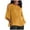 Yellow, variant on RYDCOT Plus Size Tops for Women Summer 2025 Imitation Cotton Linen Shirt Cold Shoulder 3/4 Sleeve Tops Casual Round Neck Blouse Tunic Tshirt Sales Black