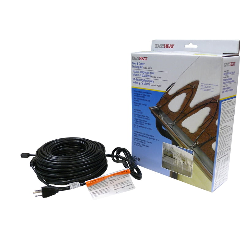 Easy Heat ADKS-100 Roof & Gutter De-icing Kit 20' 120V 100W New Open Box 