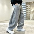 thumbnail image 6 of Miqool Boys Fall Cotton Baggy Sweatpants Loose Fit Elastic Waist Soft Wide Leg Jogger Pants for School Sports Casual Wear, 6 of 7