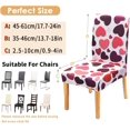 thumbnail image 3 of Valentine''s Day Dining Room Chair Covers Set of 6,Colorful Heart Stretch Parsons Chair Covers,Valentine Decorations Kitchen Chair Seat Cover Protector(White,6 Pack), 3 of 6