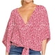 thumbnail image 1 of Moda Mujer Causal V-Cuello Impresión Blusa 3/4 Manga Bandag Camiseta Verano Tops Fridja  czfsfas4490, 1 of 7