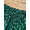 thumbnail image 7 of iiniim Girls Boys Mermaid Leggings Shiny Metallic Fish Scale Skinny Tights Yoga Dance Pants 2-12 A Green 11-12, 7 of 7