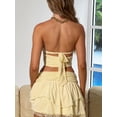 thumbnail image 5 of JYYYBF Women Irregular Tube Tops Summer Lace Patchwork Strapless Cropped Bandeau Backless Shirts for Streetwear, 5 of 9