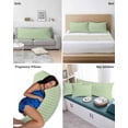 thumbnail image 6 of Sage Green Body Pillow Covers, Grid Checkered Plaid Gingham Lattice Trellis Soft Bed Throw Pillowcases Breathable Cooling Long Lumbar Body Pillow Sham Cover for Bed Sofa 20''x54'', 6 of 7