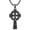 01-classic-black, variant on Irish Cross Necklace for Men Sterling Silver Celtic Knot Cross Pendant with 22”+2” Stainless Steel Chain Shamrock Tree fo Life Gift for Men Women