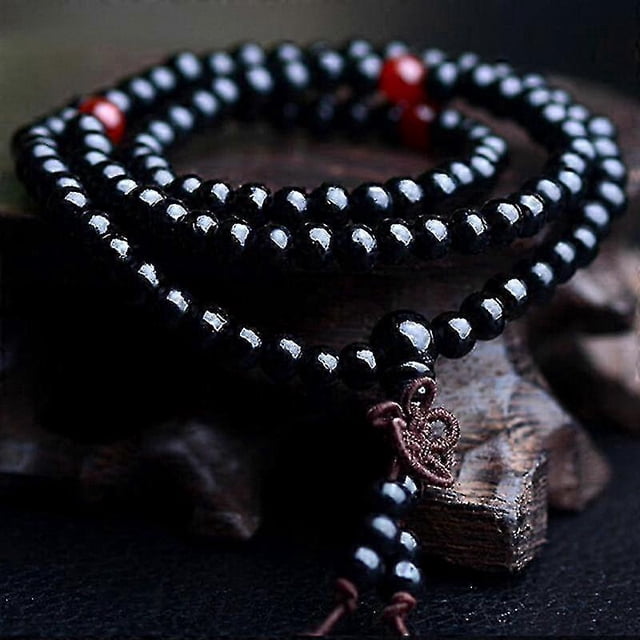 Sandalwood Tibetan Buddhism Mala Sandal Prayer Beads 108 Beads Bracelet Necklace 26-27s