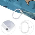 thumbnail image 4 of Shark Waterproof Bathroom Curtains Set with Hooks - Printed Shower Curtain for Bathroom Decoration, 4 of 5