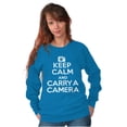 thumbnail image 4 of Keep Calm Carry A Camera Photographer Sweatshirt for Men or Women Brisco Brands 2X, 4 of 6