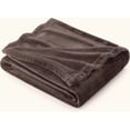 thumbnail image 2 of Gorgeous Home Linen Brown Easy Travel Soft Throw Bed Small Blanket, 2 of 4