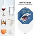 thumbnail image 6 of Pofeuu Great White Shark Print Coasters for Drinks, 4Pack PU Leather Coasters, Bar Drink Coasters for Tabletop Protection, Furniture from Damage-Octagon, 6 of 6