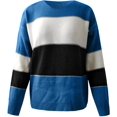 thumbnail image 3 of ORUYROP Pull à Rayures Colorées Col Rond Manches Longues Cardigan Tricoté pour Femmes, 3 of 5