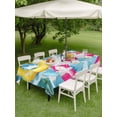 thumbnail image 5 of 52x70 Inch Outdoor Tablecloth with Umbrella Hole Zipper Rectangle Summer Blue Pool Rectangular Tablecloths Outside Waterproof Ocean Beach Swimming Ring Vintage Patio Table Cover for Picnic Party, 5 of 8