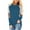 #1 Blue, variant on SHIBEVER Fall Fashion Color Blocked Tunics Tops For Women Long Sleeve Crew Neck Cross Split T Shirts Blouses Claretblock