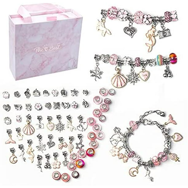 Kit de bracelets à breloques pour filles, kit de fabrication de