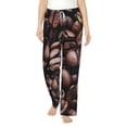 thumbnail image 2 of Goofa Coffee Bean Printed Soft Pajama Pants for Women, Wide Leg Comfy Casual Lounge Yoga Pants-Small, 2 of 9