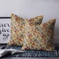 thumbnail image 2 of Pillow Covers 20x20 Set of 2, Fall Leaves Throw Pillow Covers Decorative Couch Cushion Cover, Farmhouse Beige Botanical Leaf Autumn Microfiber Soft Square Pillowcases for Bedroom Living Room Sofa, 2 of 7