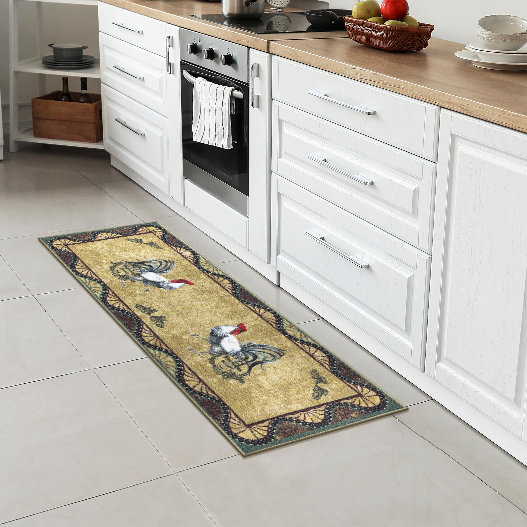 Kitchen Mat, ZPL 2PCS Kitchen Rug Non-Slip Thin Comfort Diamond