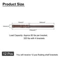 thumbnail image 2 of Uxcell Iron Floating Shelf Brackets Metal Hidden Shelf for Beams Wall Art 12 Pcs Brown 0.4" Dia x 4" Length, 2 of 6