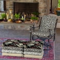 thumbnail image 6 of ARDEN 2-Pack Outdoor Patio Dining Chair Cushion, 20x44, Rain-Proof Seat Pad, Fade-Resistant Outdoor Cushion Black Aurora Damask, 6 of 12