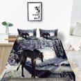 thumbnail image 1 of Fashionable Bedding Cover Set Snow Winter Home Textiles 3D Wolf Printing Quilt Cover Set Creative,King (90"x104"), 1 of 4