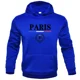 thumbnail image 3 of Sudadera con capucha deportiva informal para hombre, Jersey holgado de primavera y otoño con letras "PARIS" para parejas, estilo Hip-hop, Fitness y ocio, novedad de 2024, 3 of 5