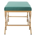 thumbnail image 4 of SAFAVIEH Juliet Modern Glam Rectangular Bench, Emerald/Gold, 4 of 10