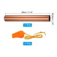thumbnail image 2 of Uxcell Relay Track Baton Aluminum Tube Field Running Race Stick with Whistle for Athletics, Orange, 2 of 6