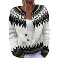 thumbnail image 2 of Vetsdori Plus Size Sweaters for Women Cardigans Knit Button Warm Winter Jackets Thermal Womens Sweaters Long Sleeve, 2 of 4