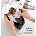 thumbnail image 2 of Bolsa de maquillaje de viaje Aveniee Small de piel vegana negra, 2 of 8