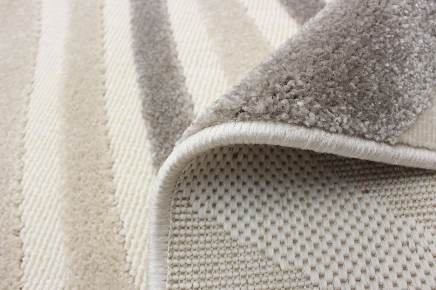 ECARPET Modern Area Rug for Dining Room, Living Room, Bedroom or Den Zuma Ivory