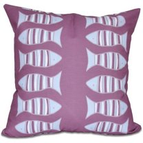 Simply Daisy 16" x 16" Something's Fishy Animal Print Outdoor Pillow