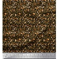 thumbnail image 3 of Soimoi Brown polyester Crepe Fabric Leopard Animal Skin Print Fabric by the Yard 42 Inch Wide, 3 of 3