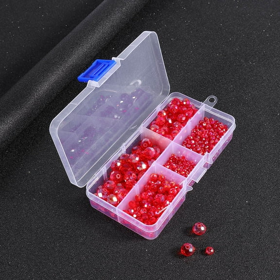 Raindrops Red Glass Beads for DIY Jewelry Making Artificial Crystal Beads for Necklace and Bracelet Crafting 710PCS