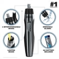 thumbnail image 2 of Wahl Recortador de pelo de nariz con batería iluminada para hombres y mujeres. Recorte de nariz, orejas y cejas indoloro y fácil de ver con luz incorporada, batería incluida. – Modelo 3023283, 2 of 5