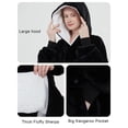 thumbnail image 3 of Heated Electric Wearable Blanket Throw Battery Operated Portable USB Cordless Outdoor Hoodie Sweatshirt， Black, 3 of 6