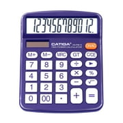 CATIGA CD-2786 Metal Desktop Calculator 12 Digit w/ Extra Large Display Standard Function (Purple)