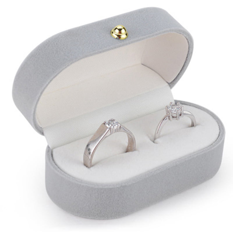 Flannel Wedding Ring Box Proposal Gift Box Ring Holder Women Fashion Jewelry Box 