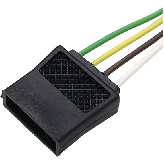 Seachoice 13891 Flat Male Trailer Connector 4-Pole for Trailer Side