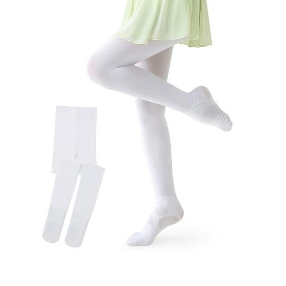 Honeysea Ballet Tights for Girls & Toddler - Ankle Support Girls Dance Tights Elastic Soft Girls Tights for Uniforms, Dresses
