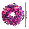 thumbnail image 3 of LLDYYDS Artificial Morning Glory Wreath- 20 inch, Pink and Purple Flowers, Front Door Decoration for Spring and Summer, 3 of 9