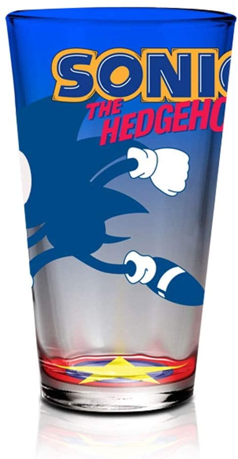 Sonic the Hedgehog Pint Drinking Glass. Set of 1