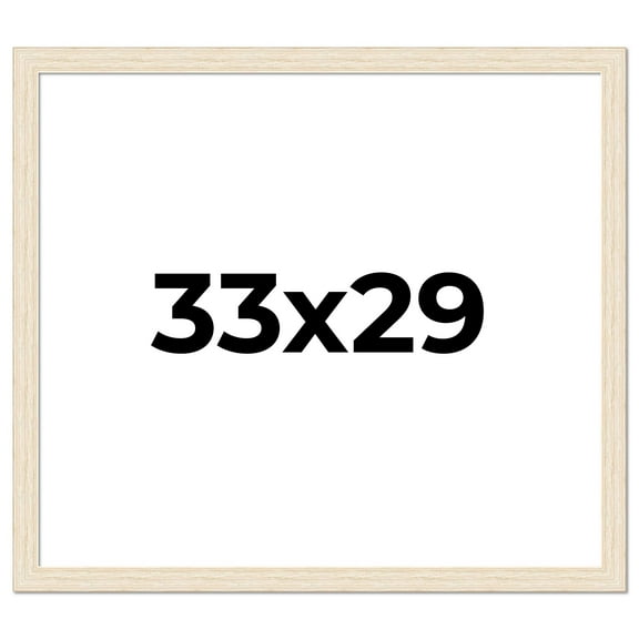 33x29 Frame White Real Wood Picture Frame Width 1.5 inches | Interior Frame Depth 0.5 inches | Barn