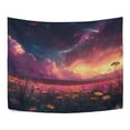 thumbnail image 3 of Wobogo Pink Flower Sea Tapestry 60×51in Home Living Room Bedroom Wall Hanging Ornaments, 3 of 10
