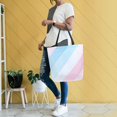 thumbnail image 4 of FORMRS Womens Canvas Tote Bag with Zipper Inner Pocket Shoulder Handbag, Blue Gradient, 4 of 7