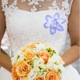 thumbnail image 2 of 10Pcs Artificial Orchid Fake Flowers Simulate Floral for Wedding Bridal Wreath Decoration Blue, 2 of 5
