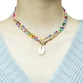 thumbnail image 3 of SIfdSeng Collier Coloré Perlé pour Filles Chaîne de Clavicule Cœur de Papillon Douce et Enfantine, 3 of 3