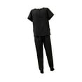 thumbnail image 1 of Conjunto médico femenino Yuyangstore lavable a máquina transpirable duradero negro, 1 of 8