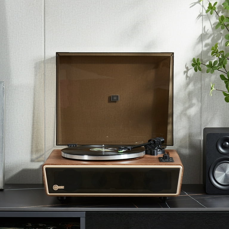 Arkrocket Huygens Bluetooth Record Player, High Fidelity, Built-in Speakers, Vinyl Turntable, Magnet Cartridge, Aux-in